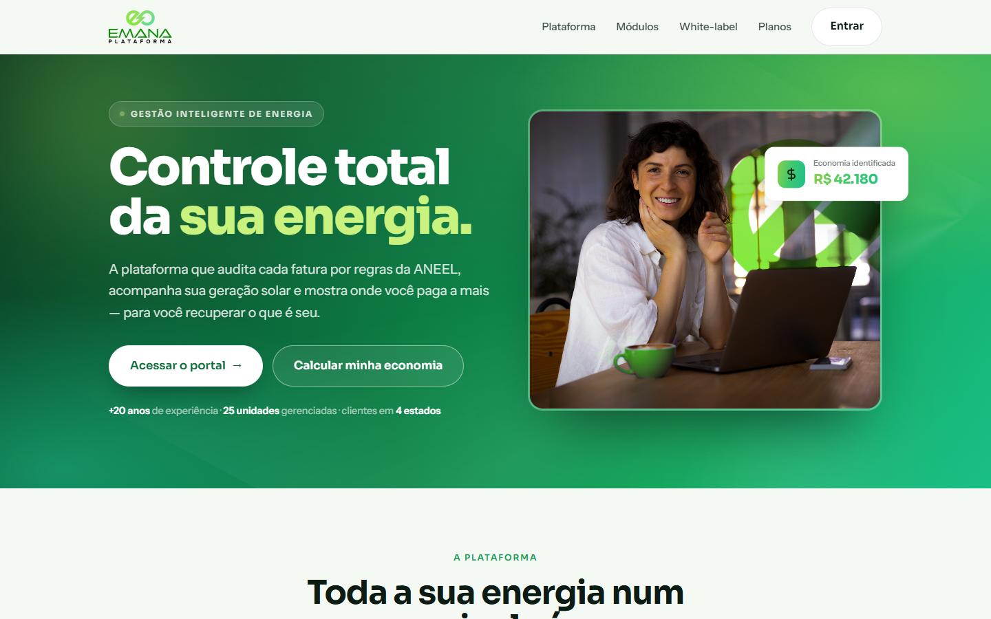 Site de vendas da Emana